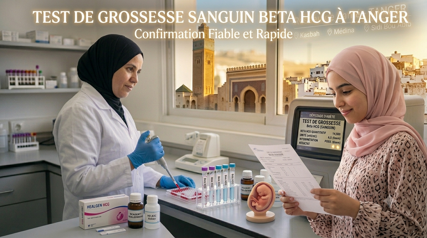 Test de grossesse sanguin (Beta HCG) à Tanger